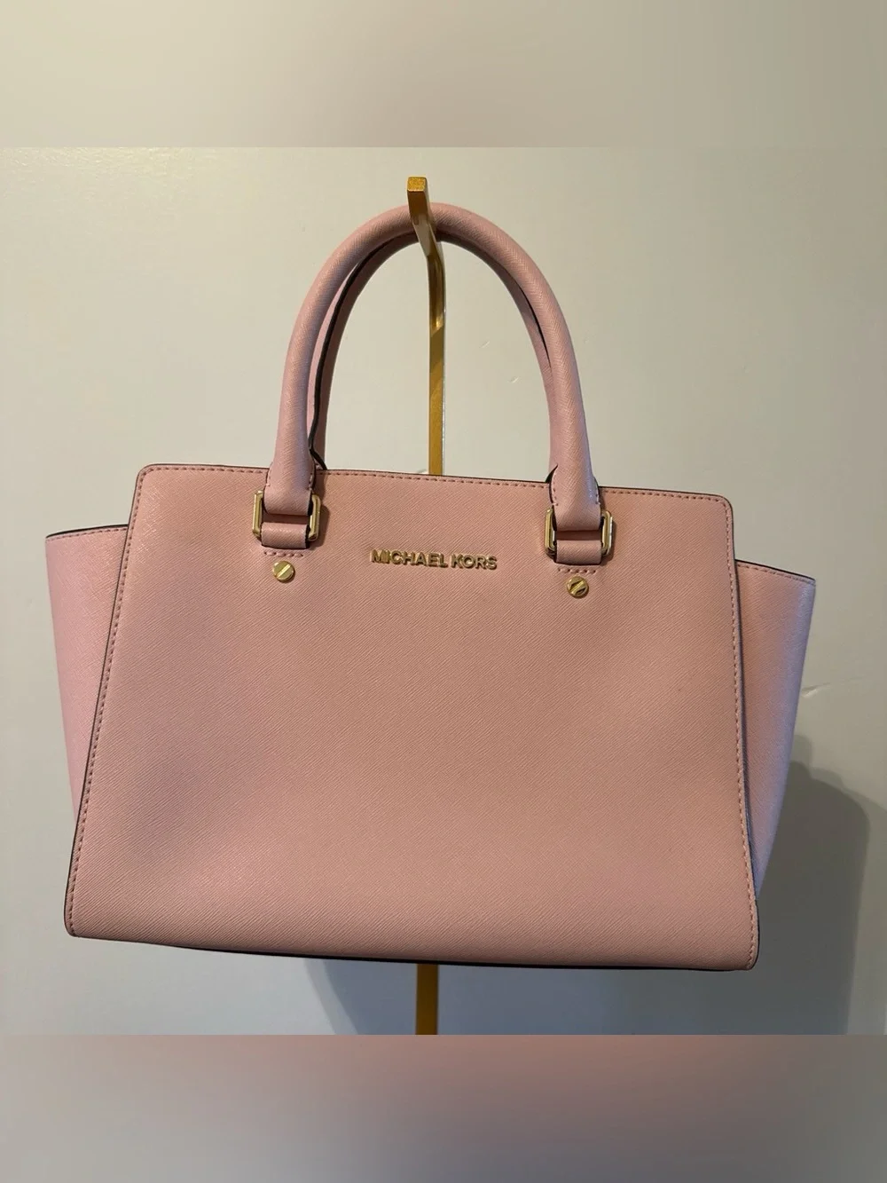 Michael Kors Blush Pink Saffiano Leather Satchel